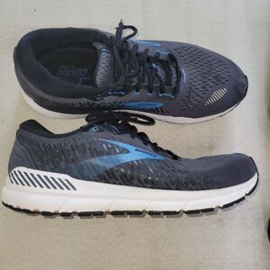 Sz 14 2E Wide Brooks Adrenaline GTS 14 Shoes Sneakers Support Gray Blue Mens
